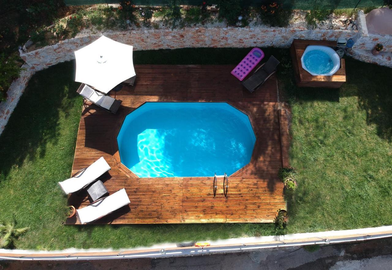 Ampelos Cretan Villa - Private Pool & Heated Ozone Jacuzzi Yerolákkos Eksteriør bilde