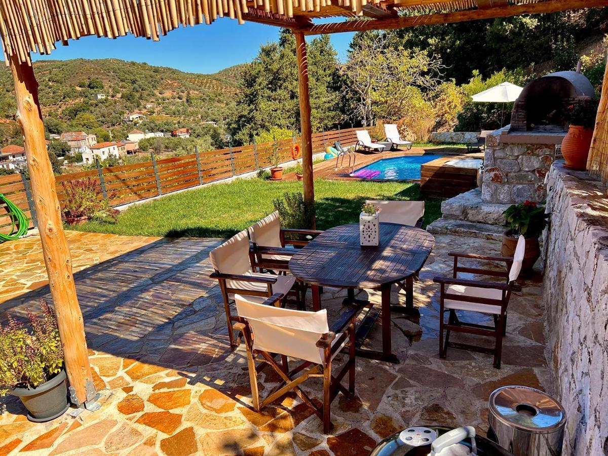 Ampelos Cretan Villa - Private Pool & Heated Ozone Jacuzzi Yerolákkos Eksteriør bilde