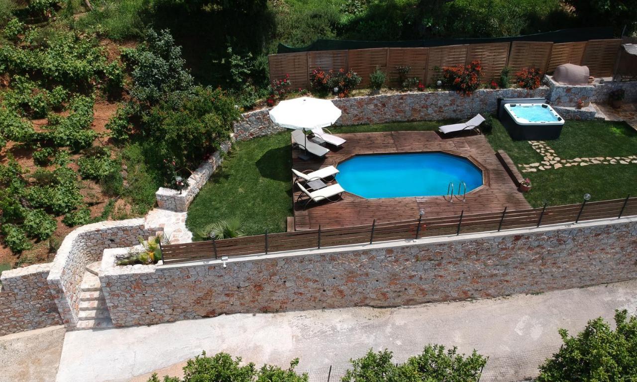 Ampelos Cretan Villa - Private Pool & Heated Ozone Jacuzzi Yerolákkos Eksteriør bilde